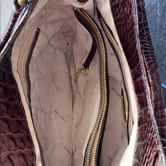 COPY - Brahmin Croc Embossed Leather Tote Bag - Picture 10 of 15